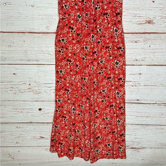 Free People Cecelia Jumpsuit in Red Combo Sz S - Picture 9 of 14